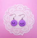 Polymer Clay Kawaii Purple Macaroon Earrings