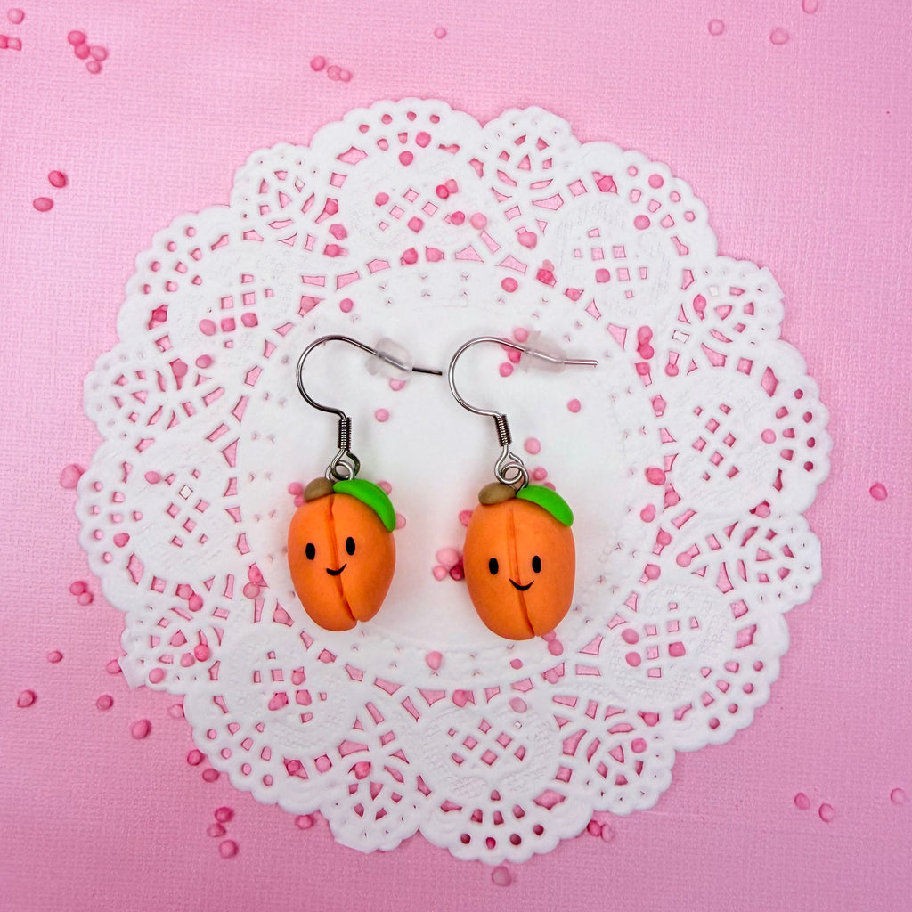 Polymer Clay kawaii Peach Earrings