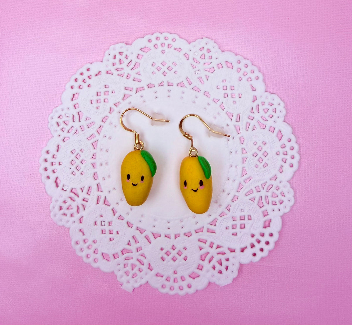 Polymer Clay Kawaii Lemon Earrings