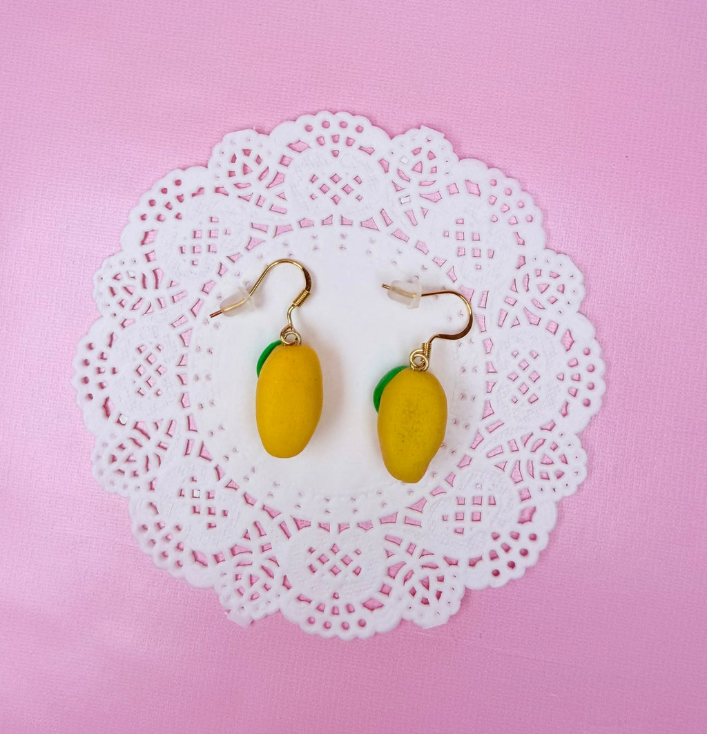 Polymer Clay Kawaii Lemon Earrings