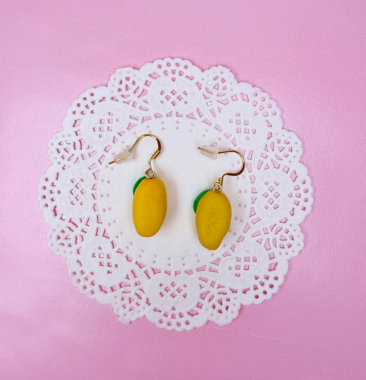 Polymer Clay Kawaii Lemon Earrings