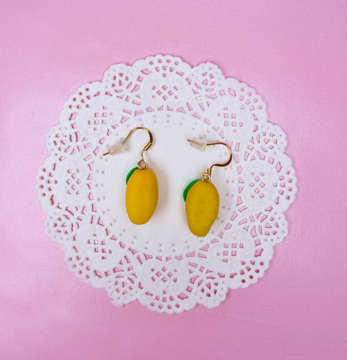 Polymer Clay Kawaii Lemon Earrings
