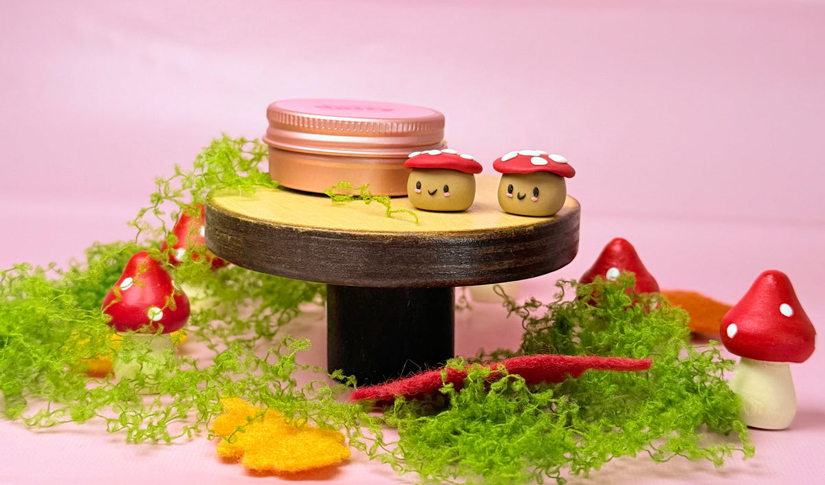 Polymer Clay Kawaii Mushroom Figurines