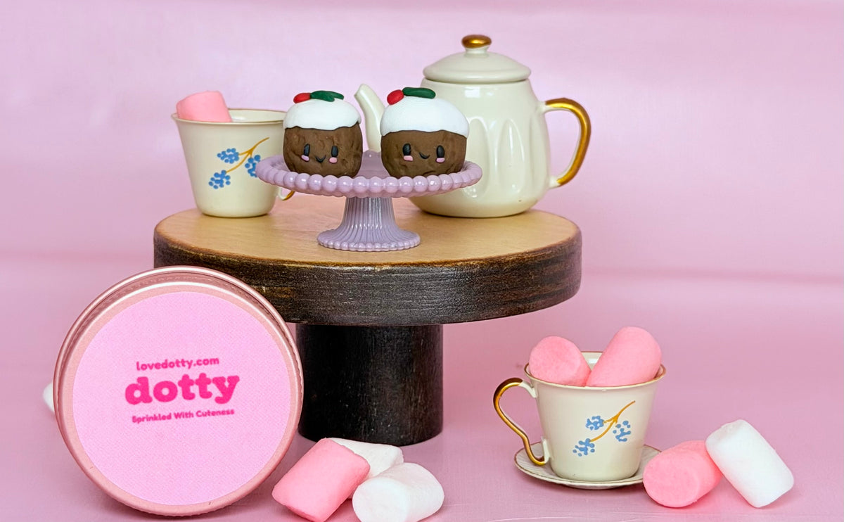 Polymer Clay Kawaii Sticky Pudding Figurines